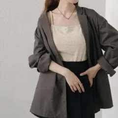 Kastane デザインオーバーシャツジャケット　裏地なし