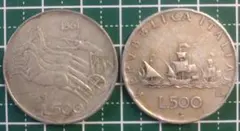 イタリア 500リラ銀貨 1961年 統一100周年 銀835 約11 gm - メルカリ