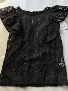 黒 レースフリルキャミ