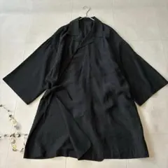 2023年製　Utusiyo open collar shirt 単衣 ブラック