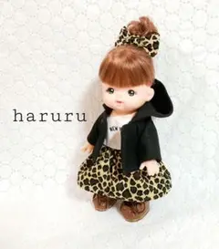 メルちゃんの服　ソランちゃんの服　パーカー黒　レミンちゃん服　コルネちゃん服