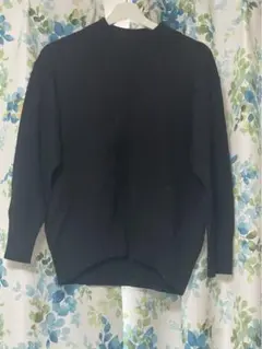 洗えるニットハイネックセーター 黒 無印良品24時間以内発送