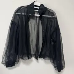 シアーシャツ　シースルーブラウス　しまむら