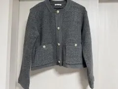 【美品】GU ニット　カーディガン　グレー