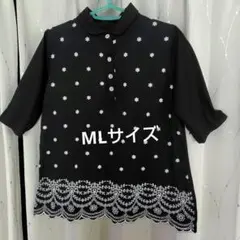 五分袖刺繍オシャレトップス