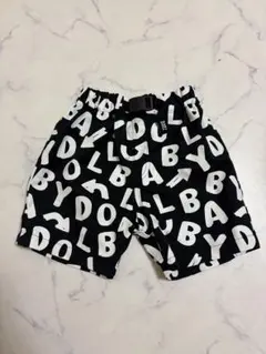 良品！BABYDOLL♡ロゴ総柄 ハーフパンツ ブラック