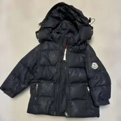 MONCLER 黒ダウンコート フード付き難ありモンクレールキッズベビー