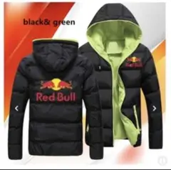 【現品限り】レッドブル　フルジップパーカー　ジャケット　ブラック　グリーン　M