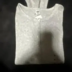 UNIQLO リブヘンリーネックT長袖 M 02 Light Gray