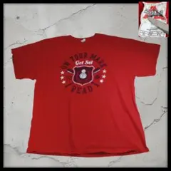 ALSTYLE プリント Tシャツ 赤 XL メキシコ製 カレッジ風アメカジ古着のサムネイル
