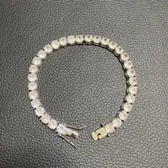 舐達麻着用‼︎ 18k gp czダイヤ　テニスブレスレット シルバー アバランチ 舐達麻着用 18k gp テニスブレスレット シルバーの通販 by $Buddha