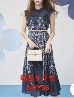定価以下！大人気！！新品タグ付セルフォード パネルフラワーワンピース