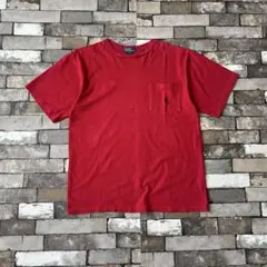 old 古着 Ralph Lauren ラルフローレン ポケTEE 赤 Lのサムネイル