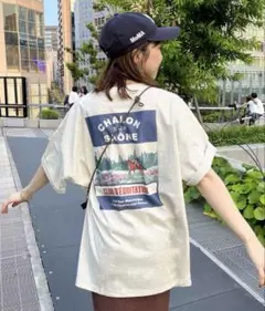 Discoatバックプリント ロゴ Tシャツ アイボリーのサムネイル