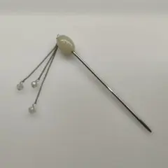 揺れるビーズ付き かんざし 髪飾り