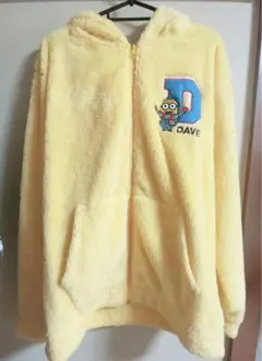 今回限り♡ミニオンズ フード付きふわふわパーカー L