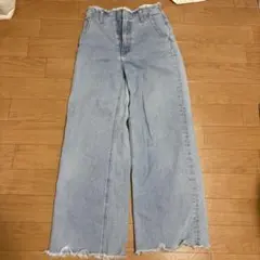 AZUL by moussy フリンジデニムワイド S