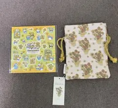 ①ゴッホ展 はぴだんぶい ステッカー＆ゴッホひまわり巾着