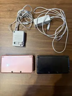 ニンテンドー3DS 本体 ピンク・黒 ゲームソフト付き