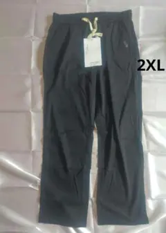 新品 イージーパンツ カジュアルパンツ ウエストゴム 黒 2XL