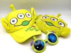 【美品】リトルグリーンメン 帽子 サングラス バッグ3点セット ディズニー