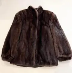 サイズ１３！高級ミンクファーコート　毛皮コート　ブラウン　希少ビンテージ サイズ13！高級ミンクファーコート 毛皮コート ブラウン 希少