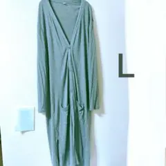 グレー　ロングカーディガン　Lサイズ　 UNIQLO ユニクロ　薄手　秋