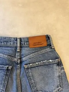 MOUSSY ハイウエスト ストレートデニム