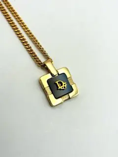 Dior クリスチャンディオール　ネックレス　喜平チェーン　スクエア　CD