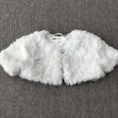 H&M ホワイト フェイクファー アウター 92