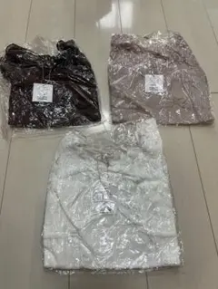 新品⭐︎ナイスクラップ⭐︎インナー3色まとめ売りホワイトブラウンピンクキャミソールのサムネイル