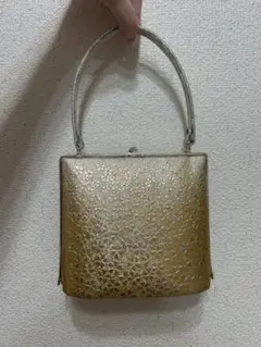 和装用バッグ ゴールド 花柄