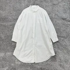 サンバレー/M/白/シャツチュニック/ワイドシルエット/コットン/カジュアルのサムネイル