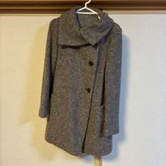 COMME CA ISM グレー系 ロングコート S