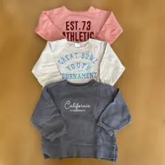 トレーナー3枚セット（ピンク・ベージュ・グレー）