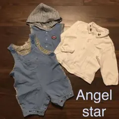 男の子ベビー　オーバーオール・ベスト・シャツ　3点セット