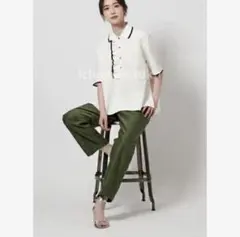 新品 25aw ユナイテッドアローズ ミニマルフリル ニット 5SL ホワイト