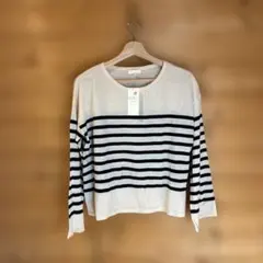 新品　アースミュージックアンドエコロジー　ボーダーニット　プルオーバー