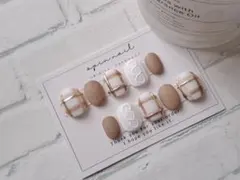 新カラー　ブランケットネイル　チェックネイル　ニットネイル　ジェルネイルチップ