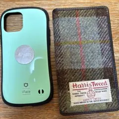 iFace iPhone15用ケース Harris Tweed 手帳型ケース