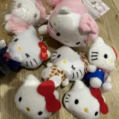 ハローキティ ぬいぐるみボールチェーン　ガチャ　しまむら　アベイル　キティー