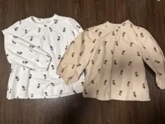 petit mainミニー柄　長袖ブラウス 2点セット