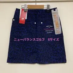 ニューバランスゴルフ　スカート　秋冬用　ヒョウ柄　紺色　ネイビー　S