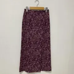 【Reflect リフレクト】花柄　パープル　紫　マキシ丈　ロングスカート【38