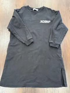 X-GIRL ブラック 長袖ワンピース