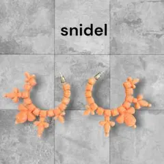 snidel ビジュー フープピアス オレンジのサムネイル