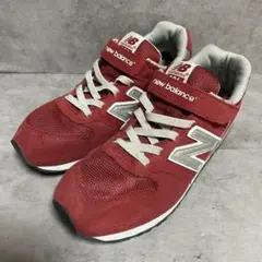 【ニューバランス】（24）ジュニアスニーカー ベルクロ 996 レッド スエード