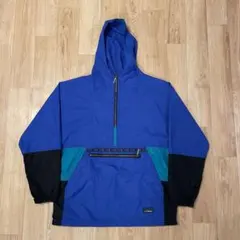 80s USA製 L.L.BEAN ナイロン アノラック パーカー M ブルー