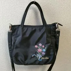 レイクアルスター　2way　ショルダー　トートバッグ　ナイロン　黒のサムネイル