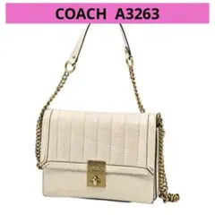 COACH コーチ チェーンショルダーバッグ ホワイト レザー 斜め掛け 白